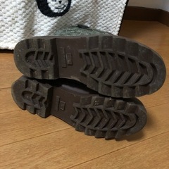 レディース　花柄　レインブーツ　長靴　ロング　Lサイズの画像
