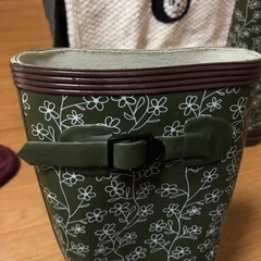レディース　花柄　レインブーツ　長靴　ロング　Lサイズの画像