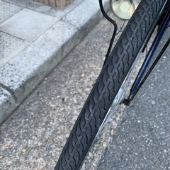 ??ママチャリ　２７インチ　6変速　青　自動ライト　カギ　付き