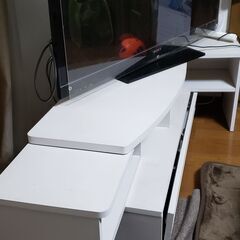 テレビボード　テレビ台　コの字　ホワイト　白の画像