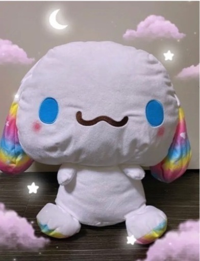 ゆるかわサンリオキャラクターズ シナモロール ギガジャンボレインボー柄ぬいぐるみ