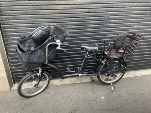 2049　20インチ 子供乗せ自転車 ３段変速 あさひサイクル petit maman　mini 自転車　子供　黒　プチママンミニ　マッドブラック