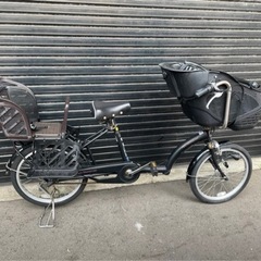 2049　20インチ 子供乗せ自転車 ３段変速 あさひサイクル petit maman　mini 自転車　子供　黒　プチママンミニ　マッドブラックの画像