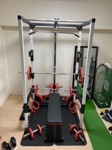 決まりました パワーラック ダンベル付