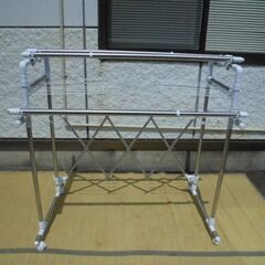 JM15508)アイリスオーヤマ 物干し台 折り畳み式 幅：約8...