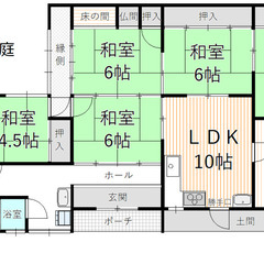 【田舎暮らし物件】★敷地広々約230坪！★平屋建て６ＬＤＫ+シャッターガレージ付き！★ローソン徒歩５分！ - 高島市