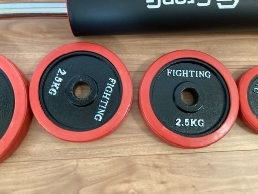 バーベル　シャフト　スクワットパッド　160cm 総重量20kg