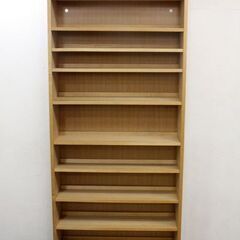廃番 無印良品/MUJI タモ材 組み合わせて使える木製収納 ハイタイプ