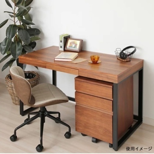 9月21日まで！★中古美品★スタイリッシュ デスク PCデスクパソコンデスク 学習机 木製 定価57,600円位 120㎝幅