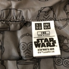 【値下げ！美品】スターウォーズ　ユニクロ　
ナイロンパーカー　ジップ　１５０の画像