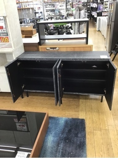 KF-42【ご来店頂ける方限定】新入荷　アウトレット　河口家具　ストーン150サイドボード　グレー