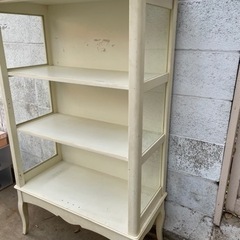 アンティーク 食器棚 シャビー棚 シェルフ ディスプレイの画像