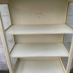 アンティーク 食器棚 シャビー棚 シェルフ ディスプレイの画像