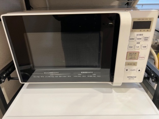 【手渡し限定】美品 2019年製 HITACHI 電子レンジ フラットテーブル HMR-FS182