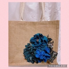 💙ジュートバッグアレンジ🌸💕💙🌸💕💙