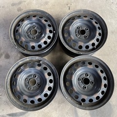 アクア純正スチールホイール中古4本セット！5J-15