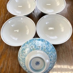 ごはん茶碗5個セット(花柄)