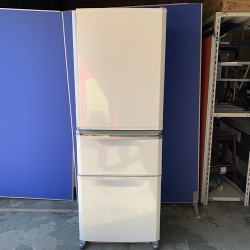 7/8　終　MITSUBISHI 冷蔵庫 3ドア 335L 自動製氷 三菱 2016年製 MR-C34Z-W1 菊HG