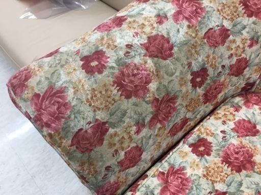 花柄ソファー　汚れのあり格安