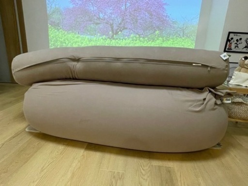 ヨギボー　yogibo マックス　ロールマックス　カバー　ライトグレー　レッド