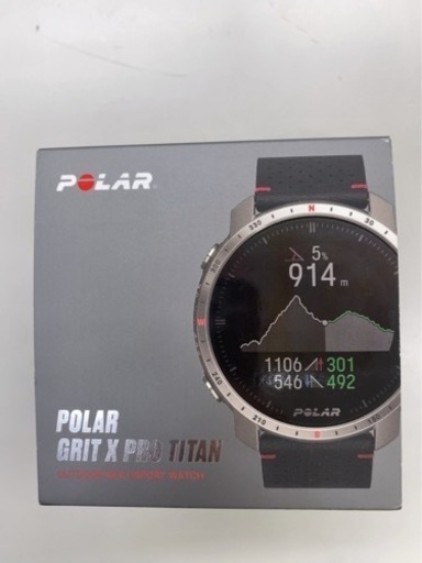定価８２，５００円　 　POLAR(ポラール) 90085777 プレミアムアウトドアマルチスポーツウォッチ POLAR GRIT X PRO TITAN チタン