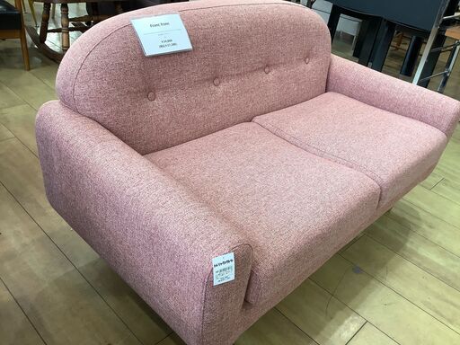 【トレファク花小金井店】Franc franc/2人掛けソファー/ピンク/フランフラン/布/中古家具/武蔵野市/小平市/小金井市/国分寺市/杉並区/買取/販売