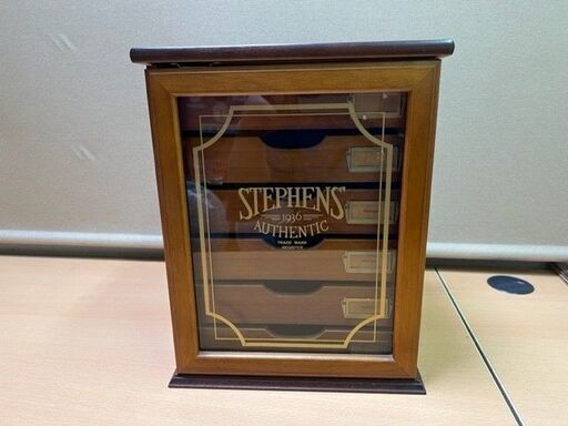 アンティークレトロ！STEPHENS 1936 AUTHENTIC TRADE MARK REGISTER 小物入れ ジュエリーケース 6段 USED品現状にて 引取歓迎！