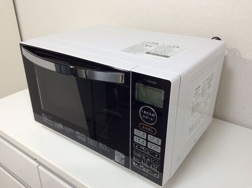 （7/2受渡済）YJT3628【TOSHIBA/東芝 オーブンレンジ】美品 2020年製 ER-S18(W) 家電 キッチン フラット