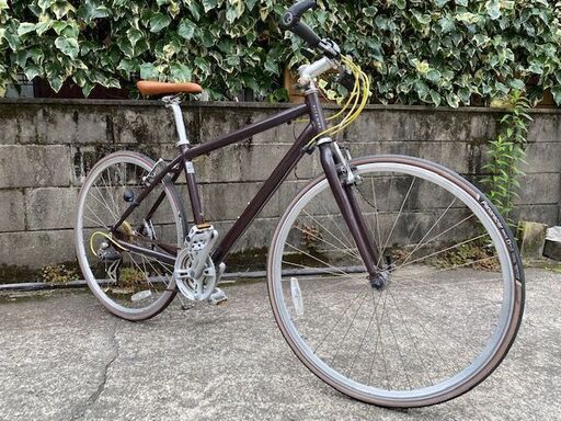 【メンテナンス済み】ライトウェイ シェファード シティ　アルミクロスバイク　8速×3　ブラウン