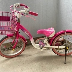 16インチ   ミニーマウス　補助輪付き　子供用自転車