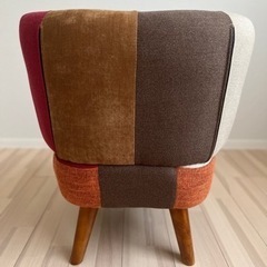 【人気商品】パッチワーク　1人掛けソファ　北欧風の画像