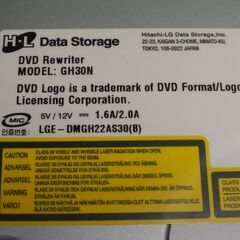 Ｈ・Ｌ　Data Storage  DVD Rewriter  MODEL: GH30N  ★LG★日立製作所 製★内蔵DVDマルチドライブ★GH30N★SATA接続 の画像
