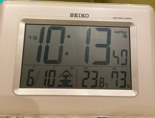 デジタル電波置き時計SEIKO