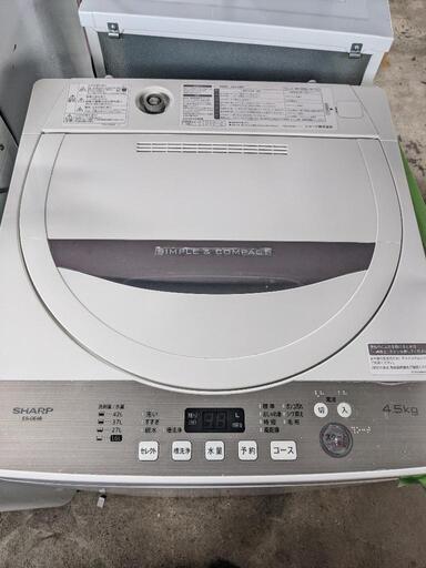 0611-1 SHARP(シャープ) 洗濯機 ES-GE4B SIMPLE \u0026 COMPACT 4.5kg 2018年製