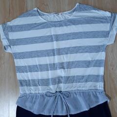 【Cutie Blonde】　半袖　ワンピース　レーヨン　マタニティ　スカート　ボーダー　レディース　Mの画像