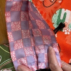 ちりめんの巾着2枚セット