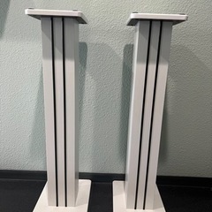 スピーカースタンド　木製　白