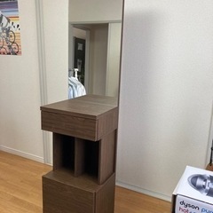 化粧台　鏡台　ミラーシェルフ　木