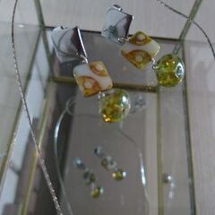 ステンレスピアスCzech Glass Beads☆handmade