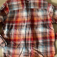 チェックシャツ　110センチの画像