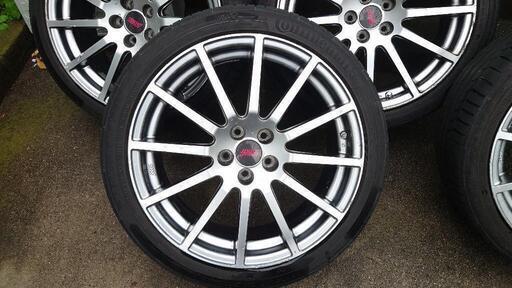 スバルSTI純正18インチホイール＋continental sportscontact5 4本セット