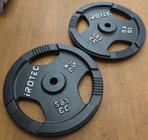 ♪IROTEC/アイロテック バーベルウェイトプレート 15kg×2♪
