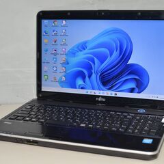中古ノートパソコン 最新Windows11+office 富士通 AH30/L CELERON-1005M/HDD500GB/4GB/15.6インチ/無線内蔵/HDMI/カメラ/便利なソフト多数