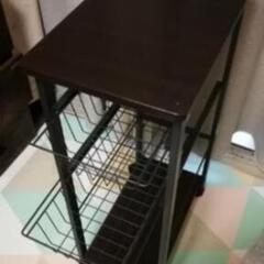 天板木製キッチンワゴンの画像