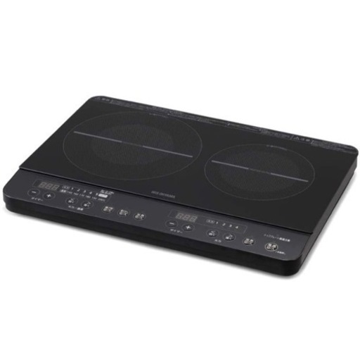 【美品・格安】アイリスオーヤマ　2口IHクッキングヒーター\u0026スタンド　セット