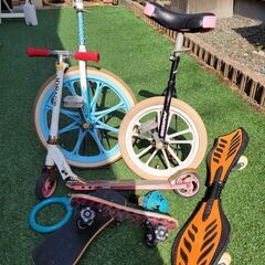 子供用　一輪車、キックボード、スケボー他