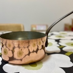 銅製ソースパン、ブリキの裏地、直径18cm、フランス製