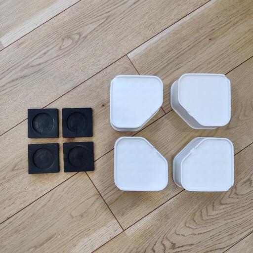 洗濯機用防振かさ上げ台 ふんばるマン＆洗濯機用防振ゴム ニューしずか