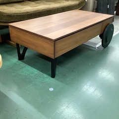 家具ならトレファク吉川店！！ モリタインテリア トローリーテーブル 車輪ゴム劣化 全体キズあり オーク材 ライトブラウン