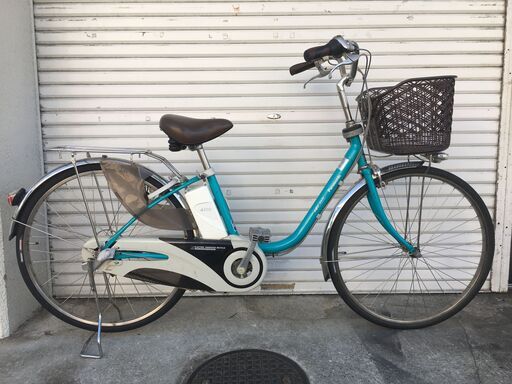 地域限定送料無料　パナソニック　ビビDX　8,9AH　子供乗せ　新基準　青系　パスウィズ　アシスタ　神戸市　電動自転車